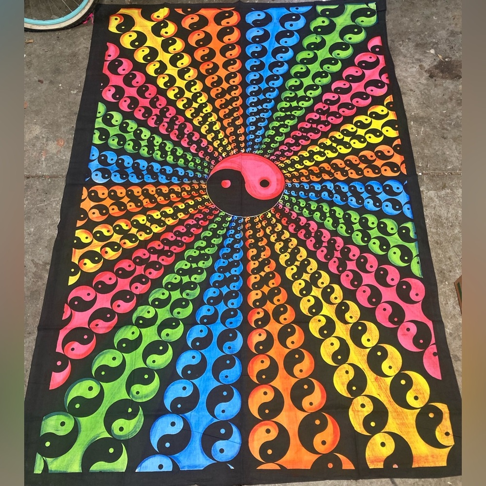 HUGE cotton yin yang tapestry